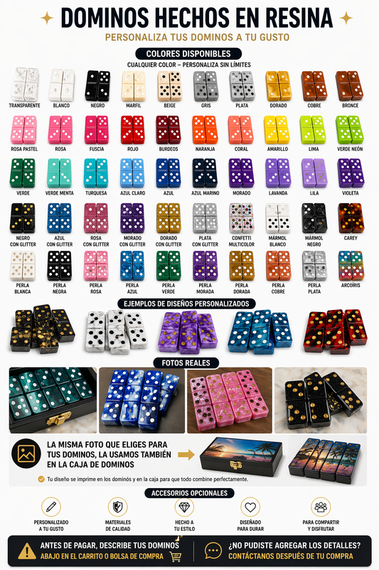 Set Completo de Dominó Personalizado (Domino Grande)